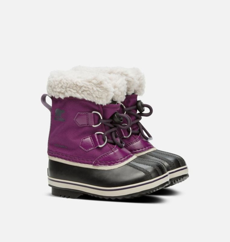 Kids Snow Boots Purple/Black - Sorel Childrens Yoot Pac™ Nylon - 497-QPLGNM